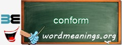 WordMeaning blackboard for conform